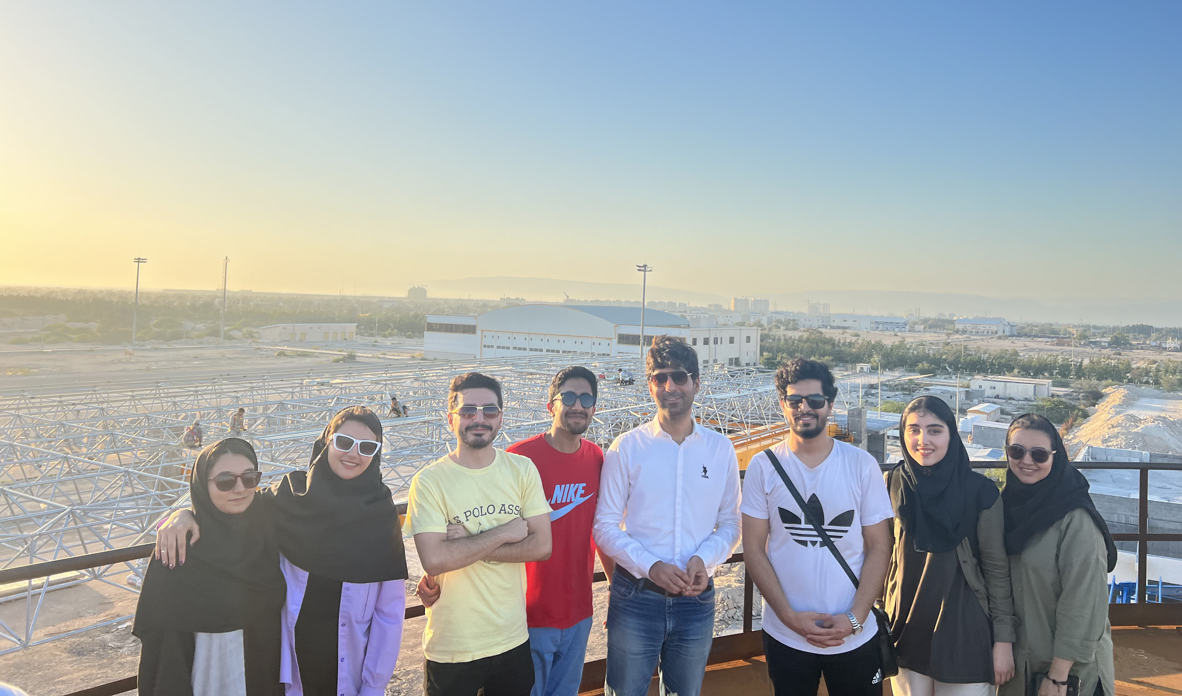 Sharif University Blog - University students visit the construction site of Kish Island Airport